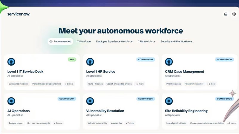 ServiceNow punta a 30 miliardi di dollari entro il 2030, un terzo dal business AI