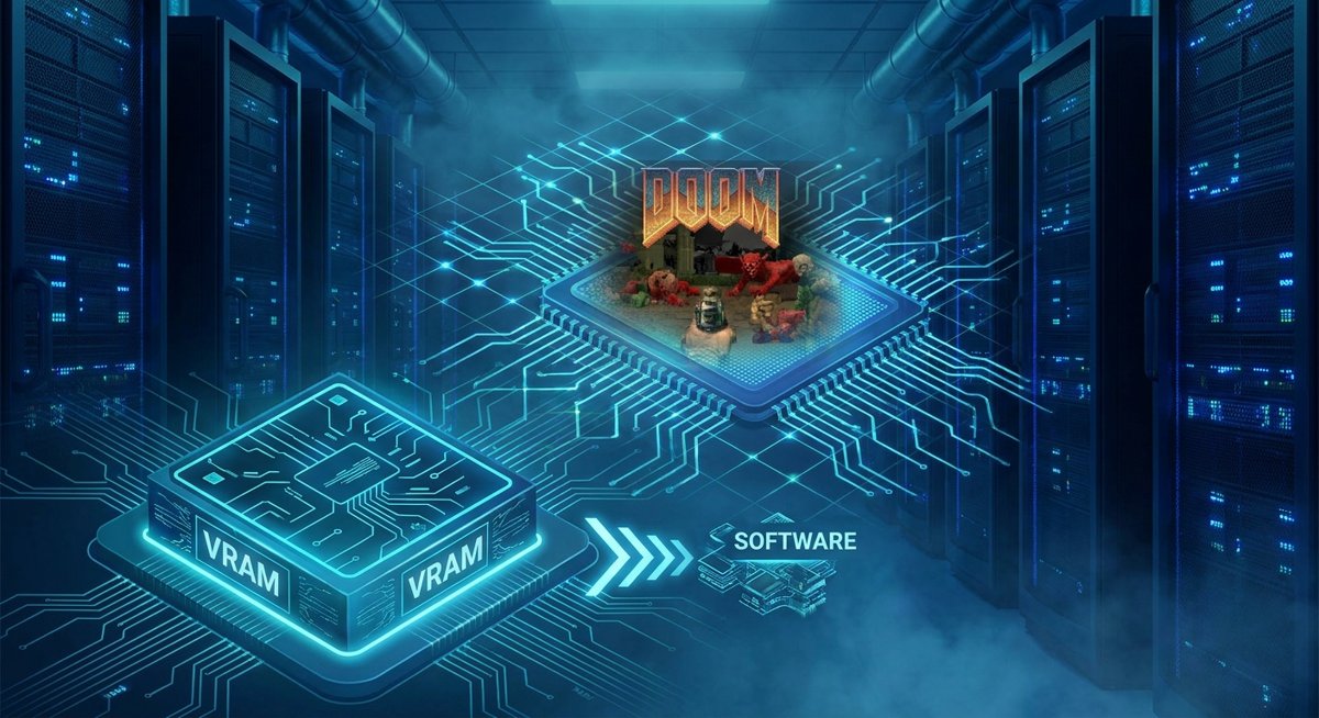 Doom dentro un LLM: il checkpoint che sposta il vincolo dal software alla VRAM